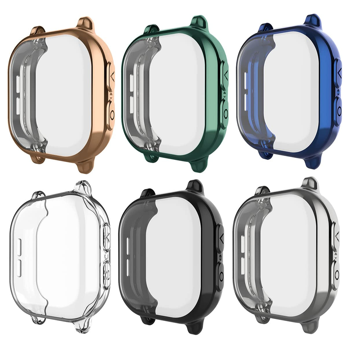 Geordgy 6 Pack Screen Protector Compatible For Gizmo Watch 2 Case For Kids, Ultra-Thin Tpu Plated Overall Protective Case Cover 