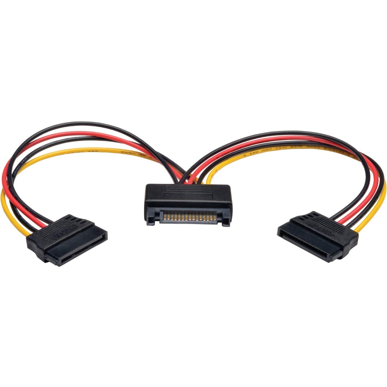 Tripp Lite 15 Pin Serial Ata Sata Power Y Splitter Cable Adapter M/F 6 Inch (P947 06N 2P15)