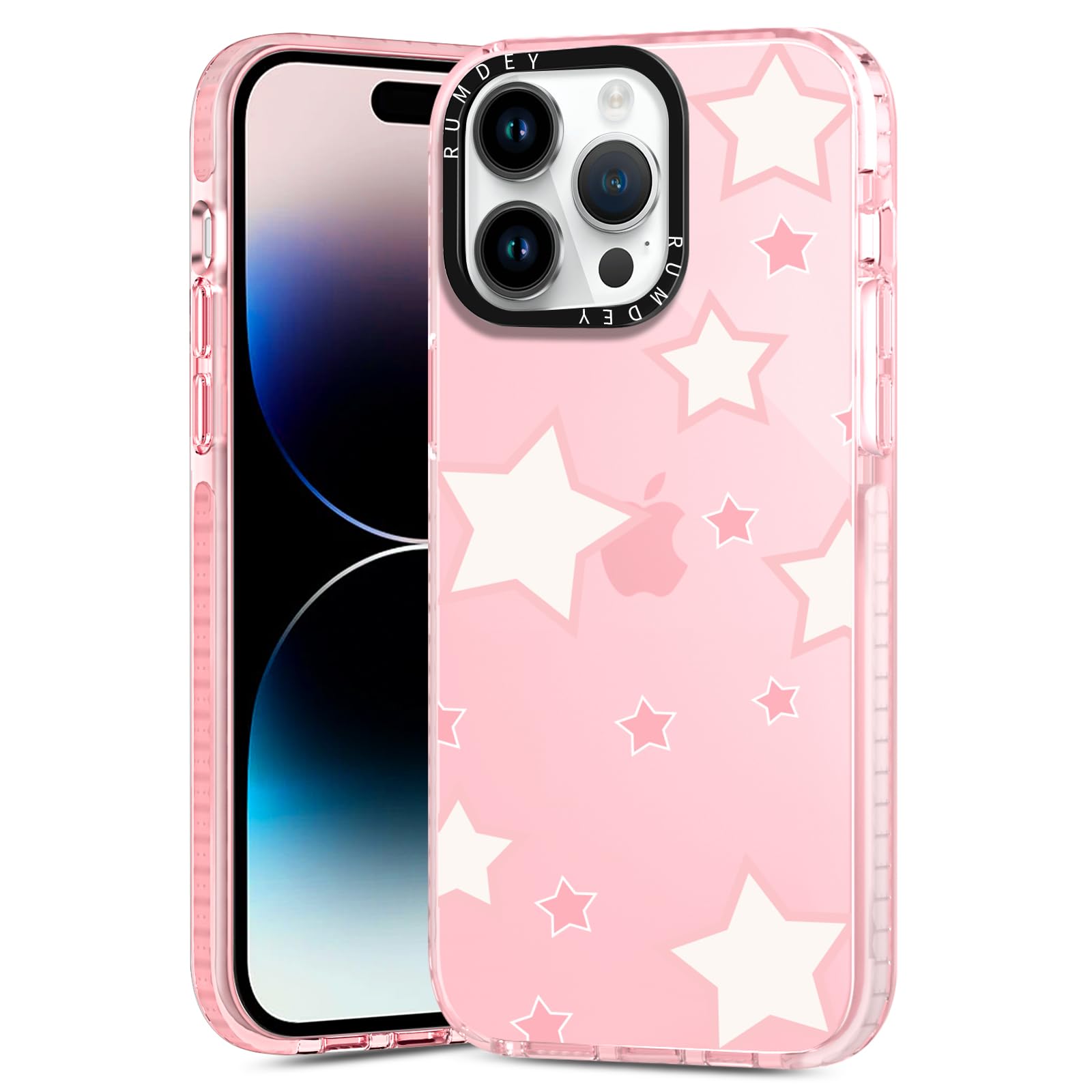 Rumdey 2 Pack Cute Star Girls Woman Phone Case Aesthetic For Apple Iphone 11 Pro 5.8 Inches, Silicone Soft Shockproof Tpu 2 Pcs