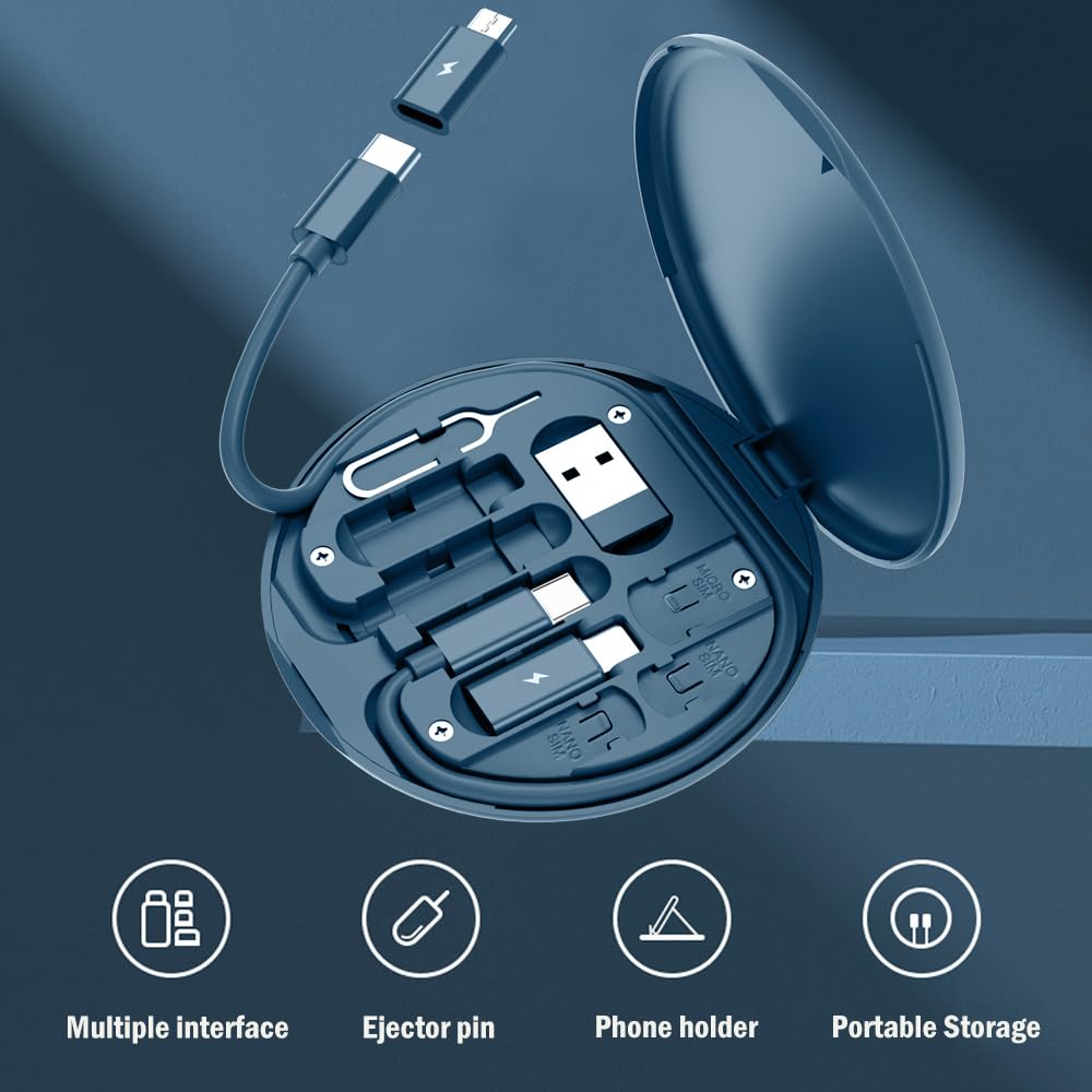 Yesimla Usb C Adapter Otg Kit, Multi Charging Cable Case Convertor Usb C To Ios Device Type C Micro Adapter Data Transfer Contai