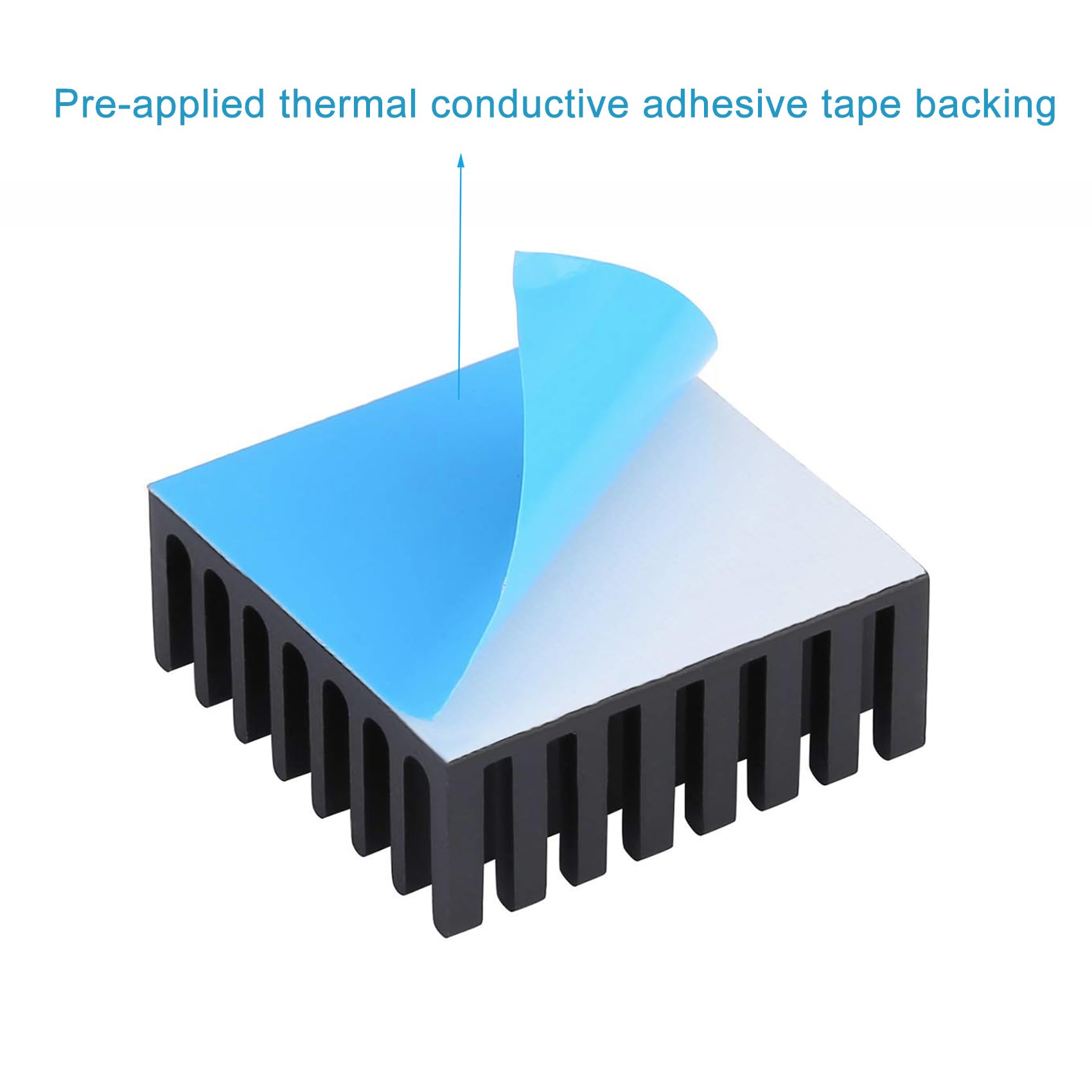 Awxlumv 6Pcs Small Heatsink 25X25X10Mm / 0.98X0.98X0.39Inch Aluminum Heat Sink Cooler Radiator With Thermal Conductive Double Si