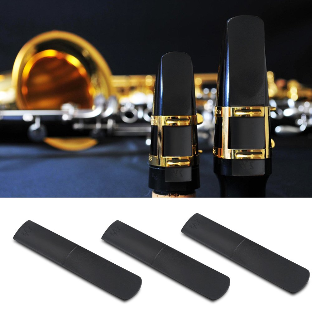 Alto Saxophone Reeds,Plastic Reeds For Alto Sax,3Pcs Plastic Alto Saxophone Mouthpiece Reeds Strength 2.5 Repair Reed Accessory 