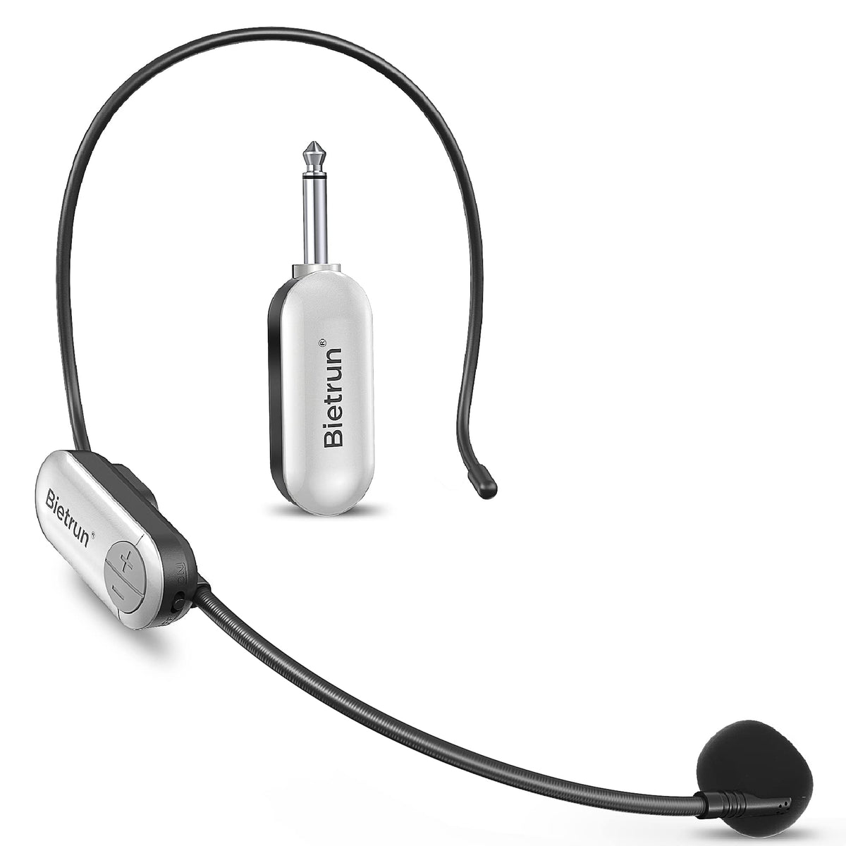 Bietrun Uhf Wireless Microphone Headset, 165Ft Range, Working Time 6H, 1/4''Plug, Wireless Headset Mic &Handheld Mic 2 In 1, For
