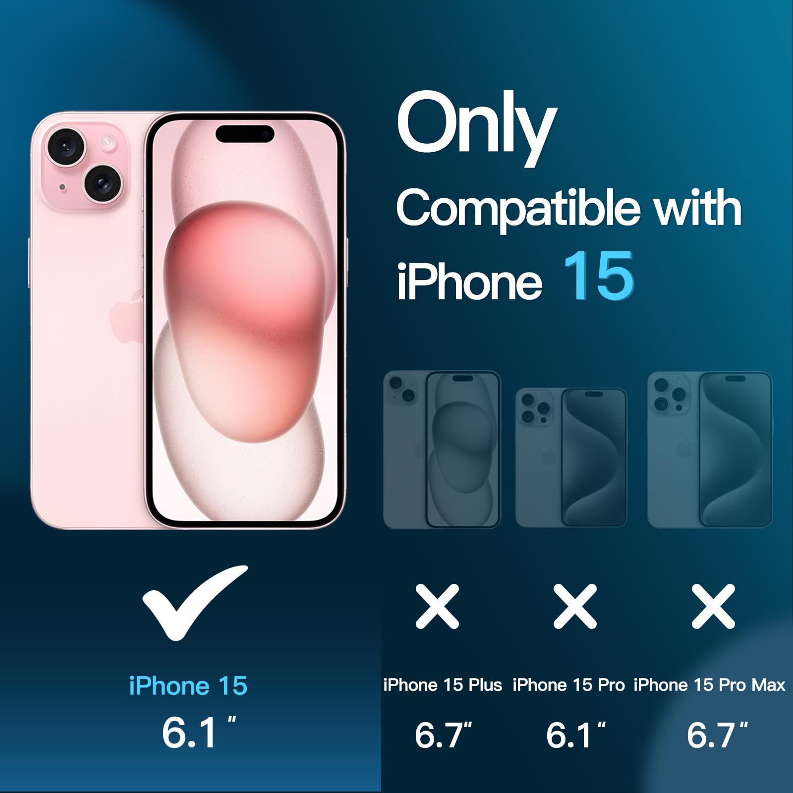 Jetech Screen Protector For Iphone 15 6.1 Inch, Bubble Free, Tempered Glass Film With Easy Installation Tool, Case Friendly, Hd