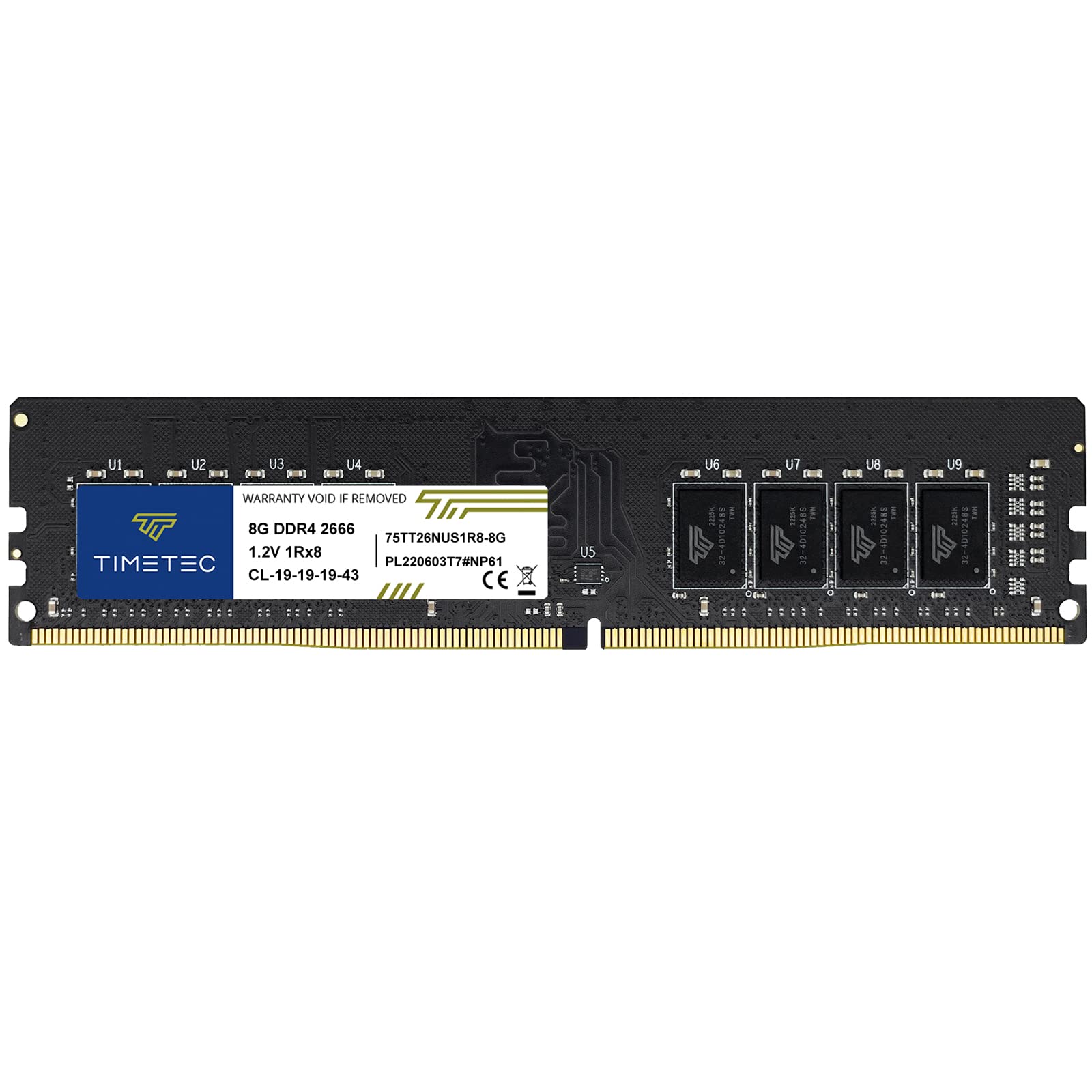 Timetec 64GB KIT(2x32GB) DDR4 2666MHz PC4-21300 Non-ECC Unbuffered 1.2V CL19 2Rx8 Dual Rank 288 Pin UDIMM Desktop PC Computer Me