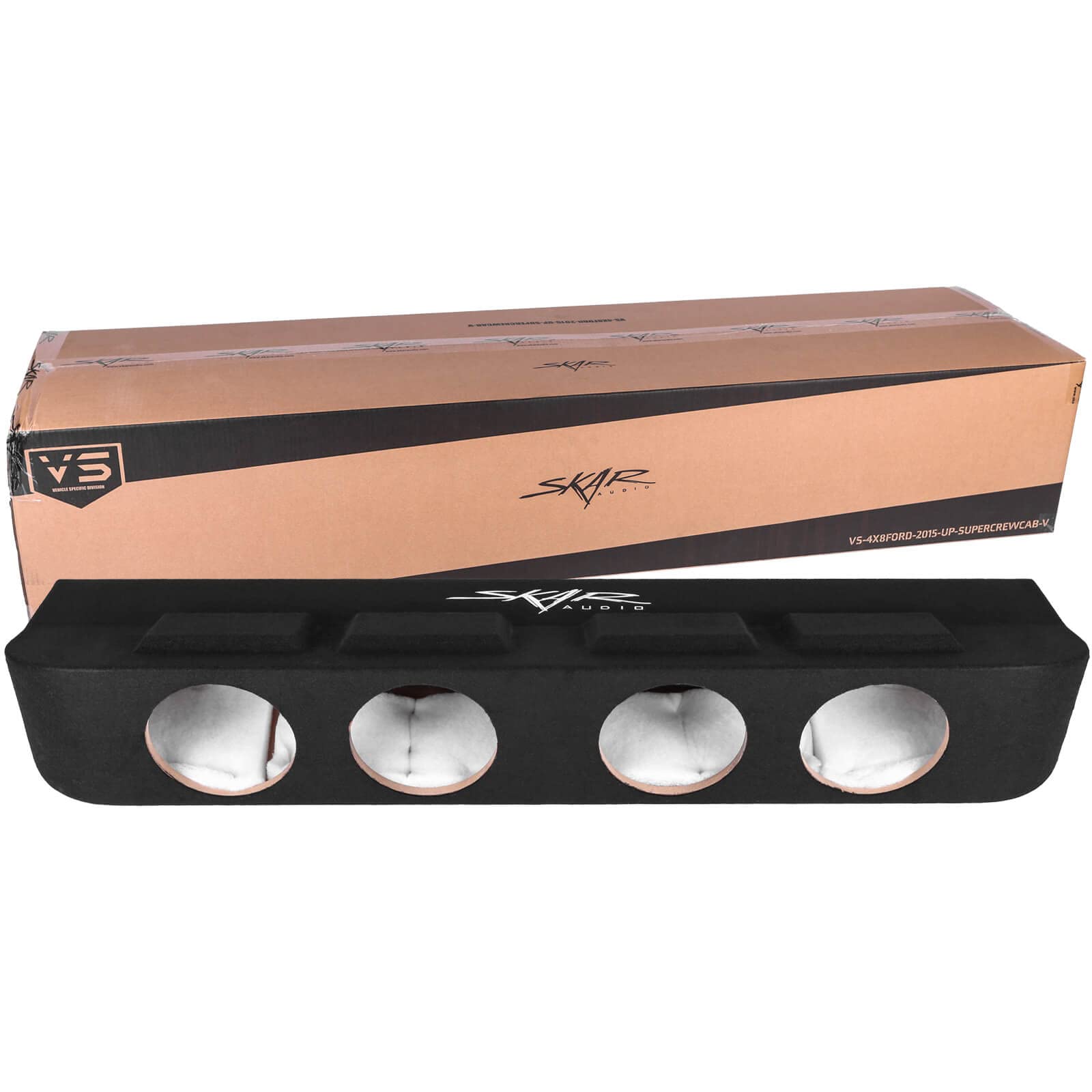 Skar Audio Quad 8 Ported Subwoofer Enclosure Compatible with 2015-2025 Ford F-150 SuperCrew Cab Trucks