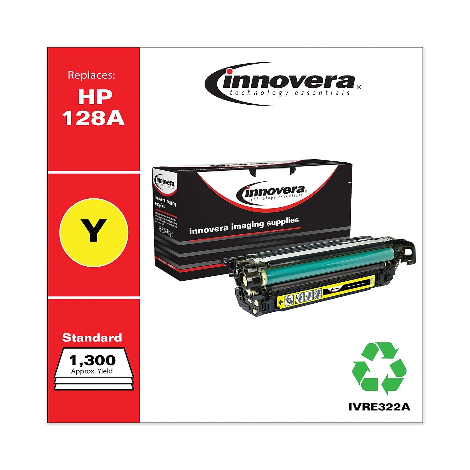 Remanufactured Ce322A (128A) Toner, Yellow