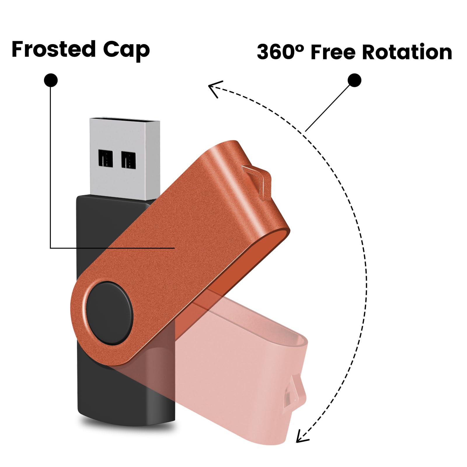 Eastbull Flash Drives Bulk 16Gb Usb Thumb Drive 10 Pack Usb 2.0 Memory Stick Swivel Pen Drive With Lanyard For Storage And Backup (16 Gb 10 Colors)