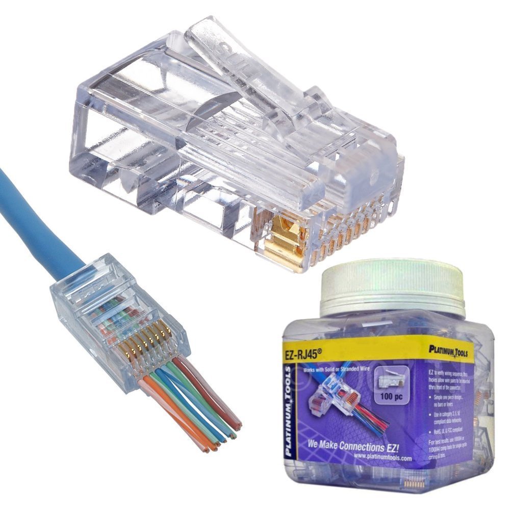 Platinum Tools Ez Rj45 Cat6 100 Piece Jar   202010J