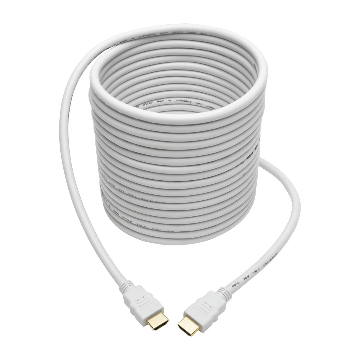 Tripp Lite High Speed Hdmi Cable With Digital Video And Audio, Hd 1080P (M/M), White, 25 Ft. (P568 025 Wh)