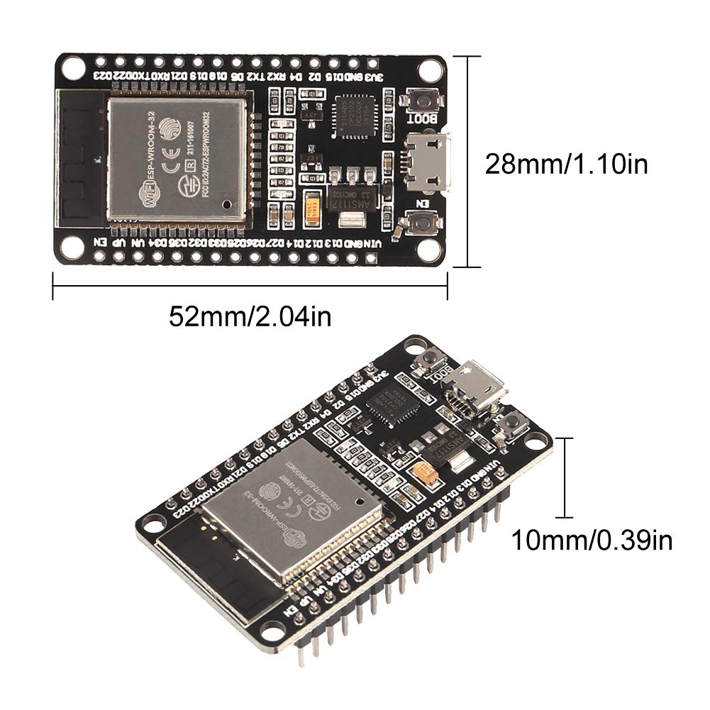 3Pcs Esp32 Esp 32S Wifi Development Board Unassembled Nodemcu Esp32S Microcontroller Processor Integrated Chip Cp2102