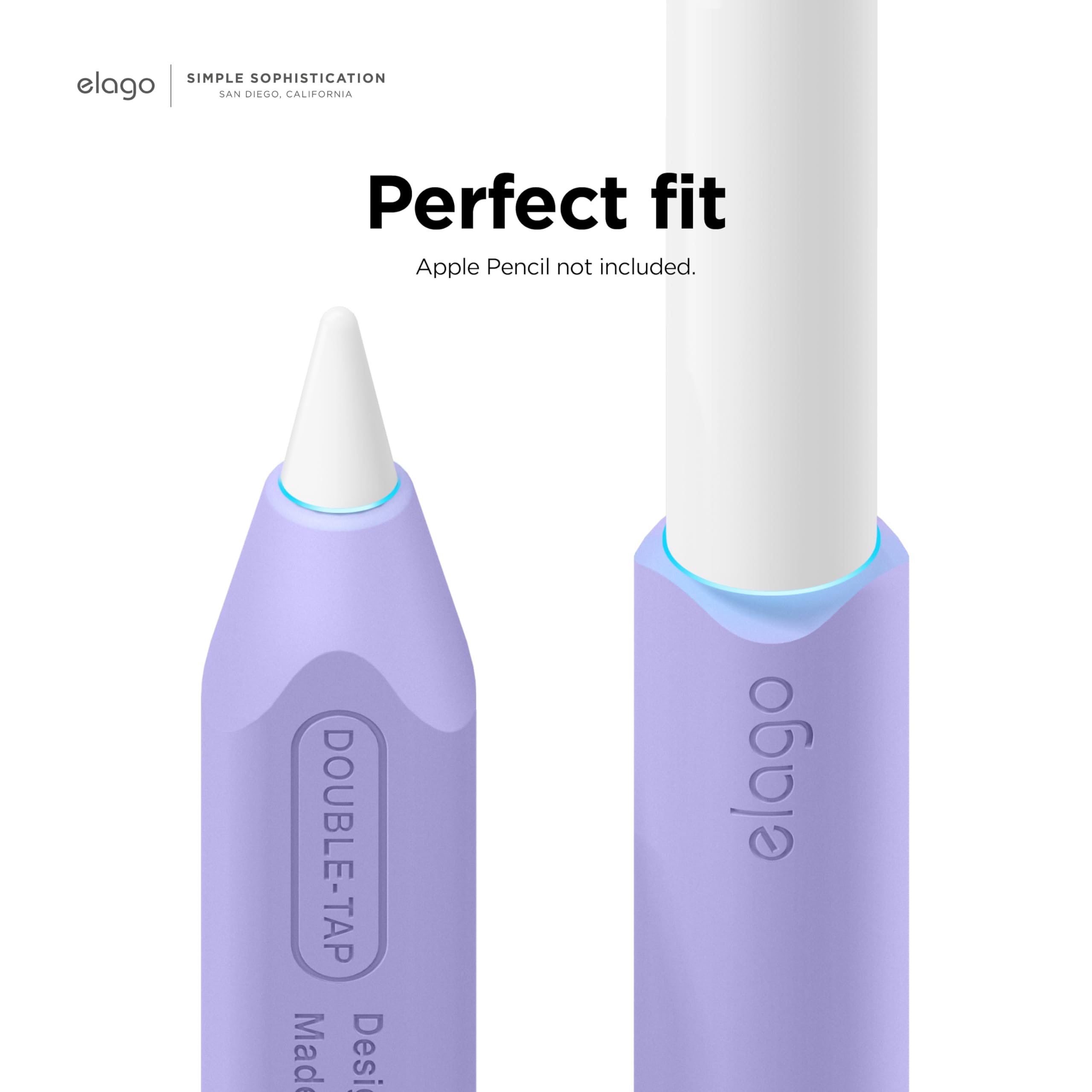 Elago Pencil Grip 2 Pack Holder Sleeve Compatible With Apple Pencil (1St & 2Nd Generation) And Apple Pencil (Usb C) [Lovely Pink