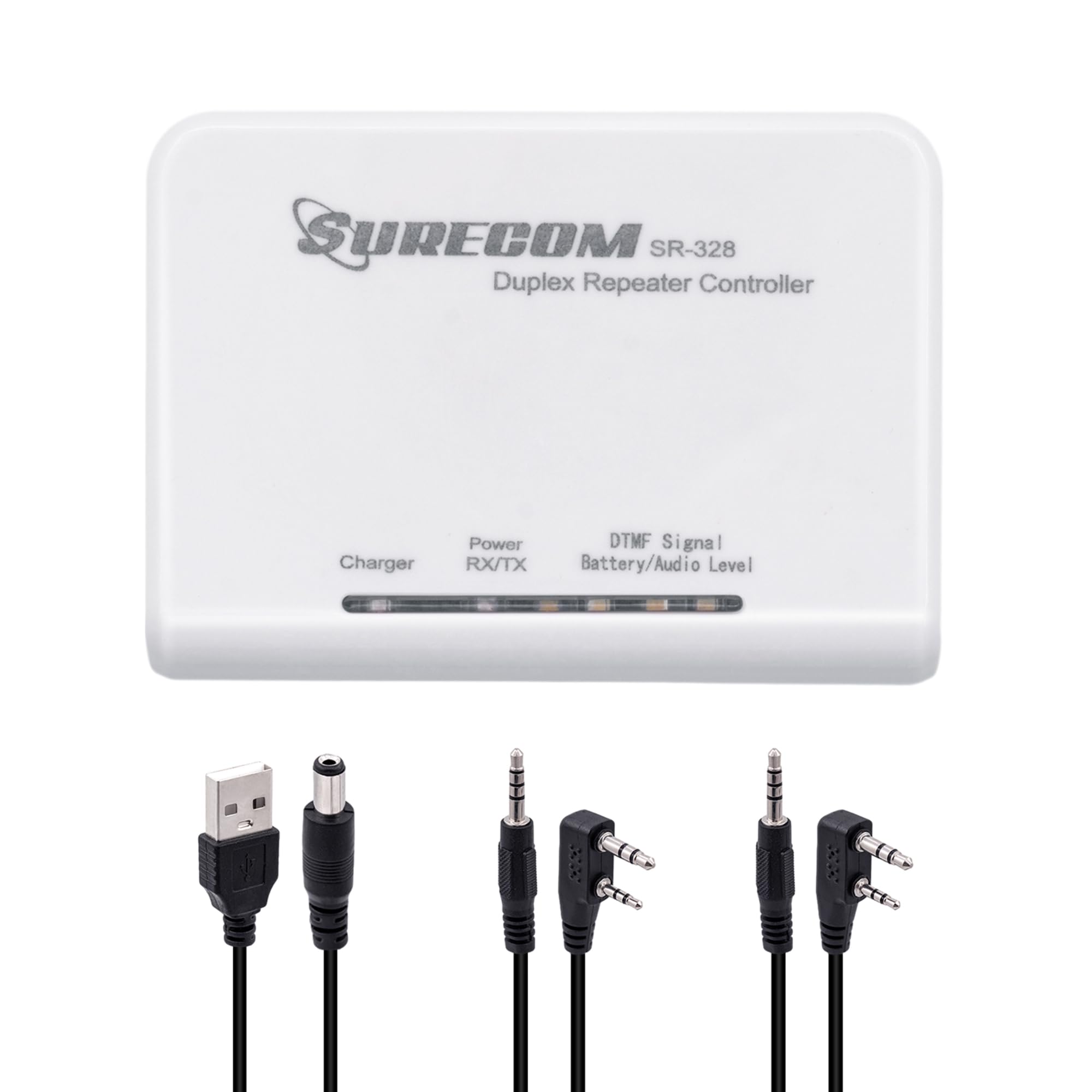 Mcbazel Surecom Sr 328 Cross Band Radio Duplex Repeater Controller With 2 Pcs K Plug Cable For Kenwood Bf 888S Wouxun Baojie Hyt Linton