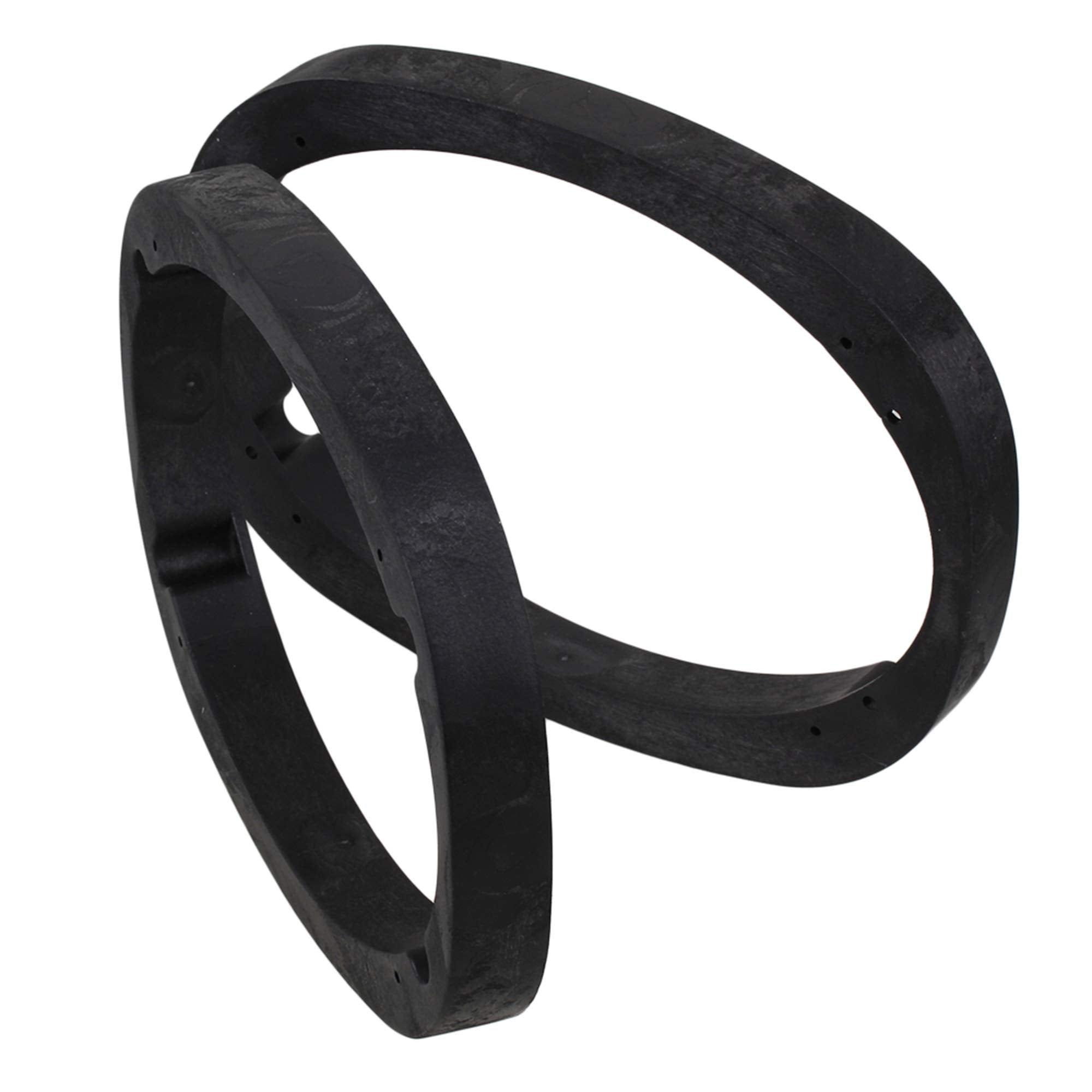 Rdexp Black 46' X 9' Solid Universal Speaker Adapter Mount 1' Depth Ring Adapter For Car Sound Tool Set Of 2