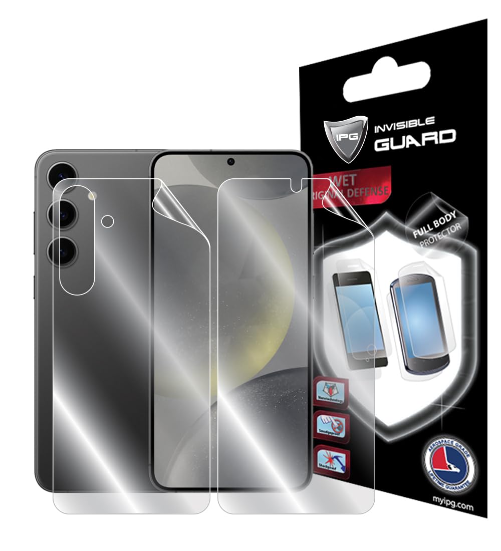 IPG Made for Samsung Galaxy S24 Plus Hydrogel Screen + Back Protector Invisible Touch Screen Sensitive Ultra HD Clear Film Anti 
