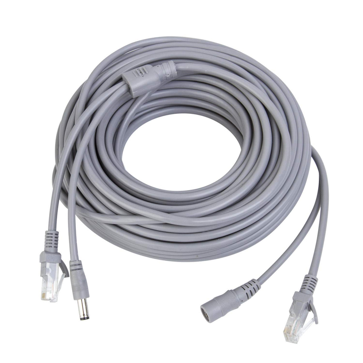 Xenocam 15M/50Ft Ethernet Cable Cat5E Network Lan/Power Extension Cord For Cctv Security Cameras