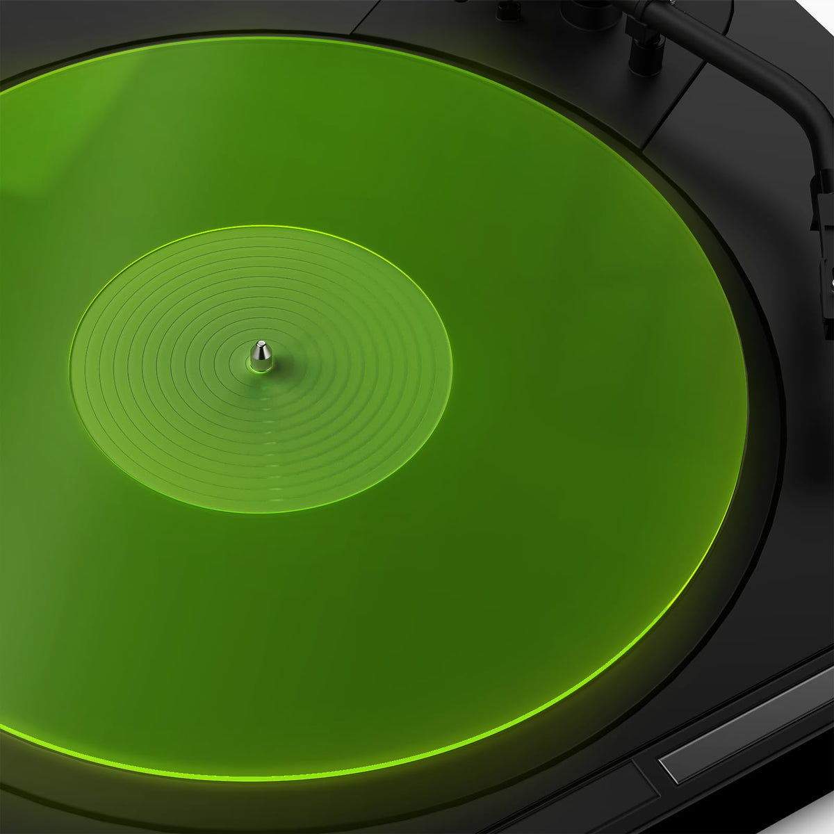 Turntable Mat Record Platter Slipmat: Greenlit Acrylic Record Player Platter Vinyl Slip Mats For Turntables Antistatic Tighter &
