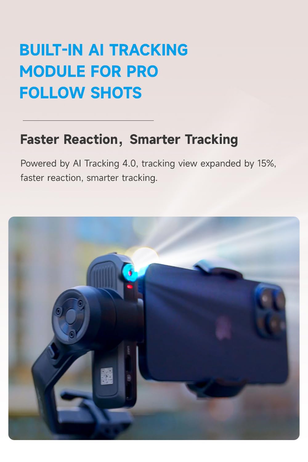 Feiyutech Scorp Mini 3 Gimbal Stabilizer For Smartphone, Built-In Ai Tracking Module & Cooling Fan, 2Kg Payload 3-Axis Phone Gim