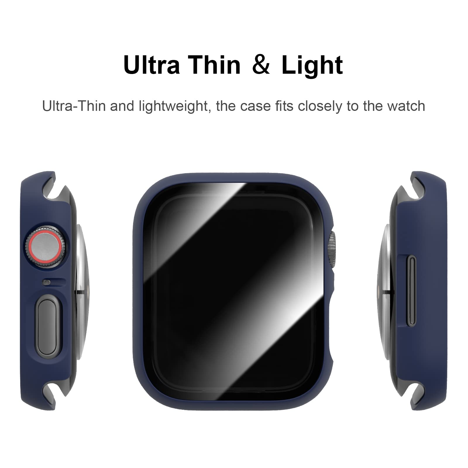 6 Pack Case With Tempered Glass Screen Protector For Apple Watch Series 3 Series 2 Series 1 38Mm, Jerxun Ultra Thin Scratch Resi