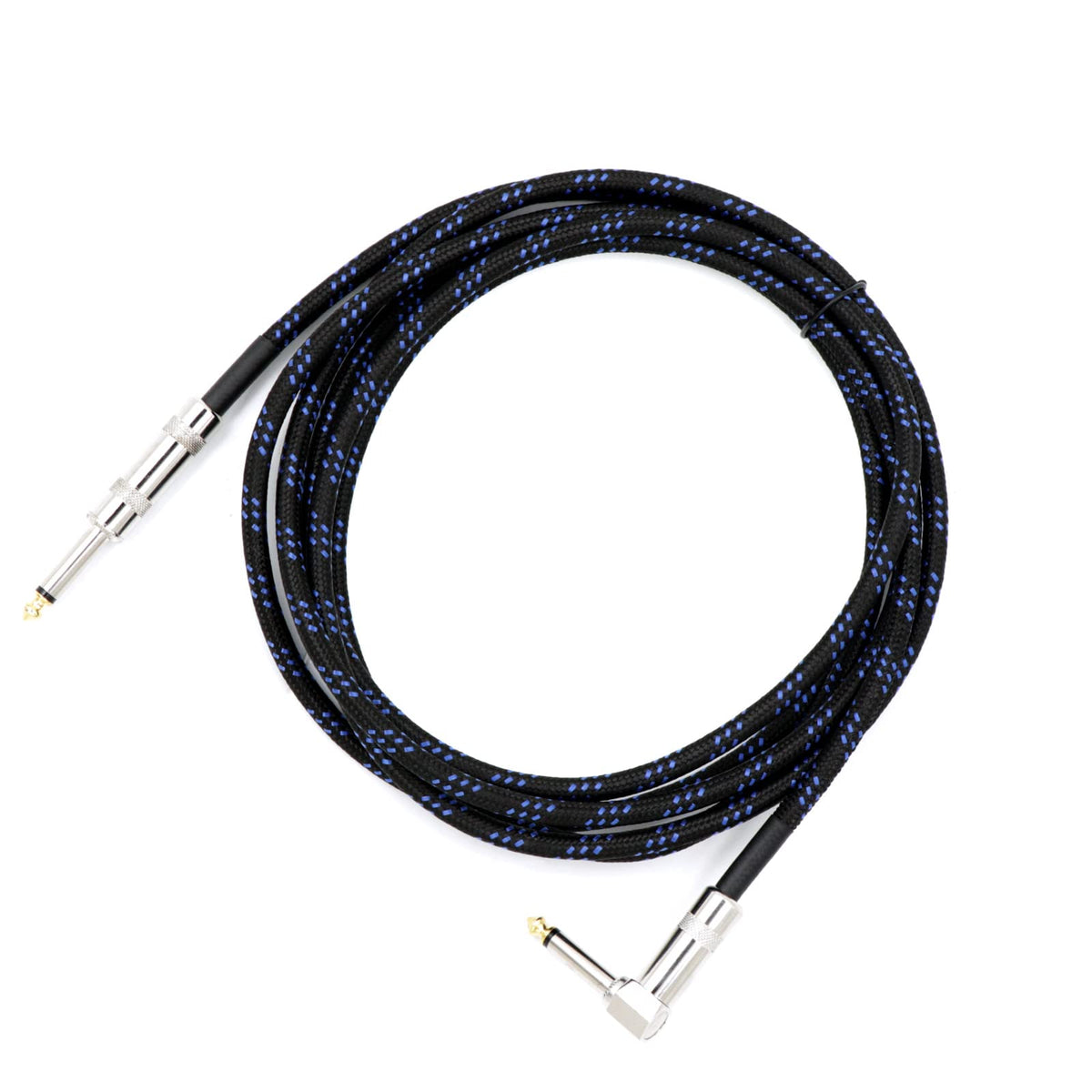 Disens Guitar Cord Amp Cord For Bass & Electric Guitar   Straight To Right Angle 1/4 Inch Instrument Cable 10 Ft Pure Copper Aud