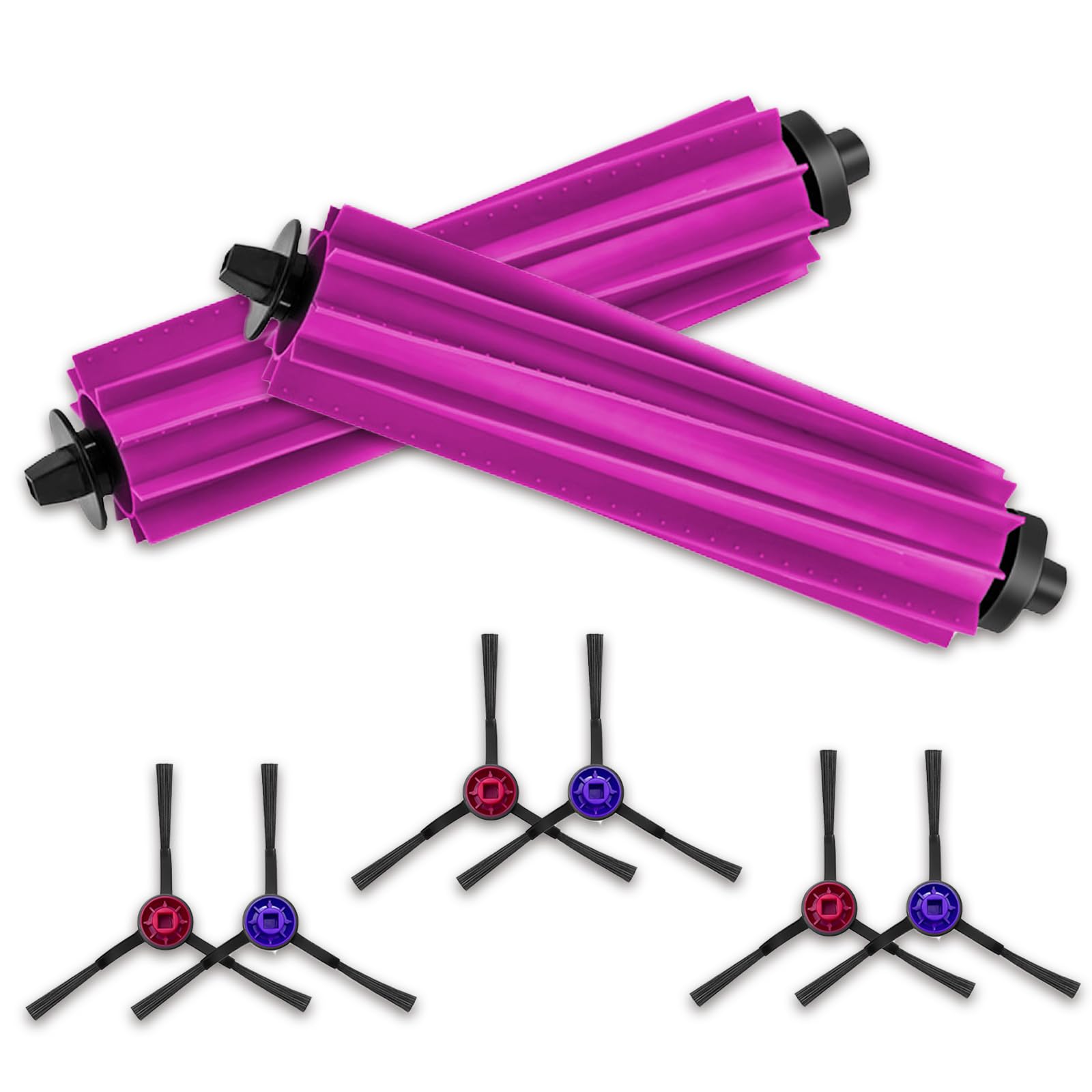 6 Side Brushes and 2 Main Brushes for Eureka E20 Plus Robot Vacuum