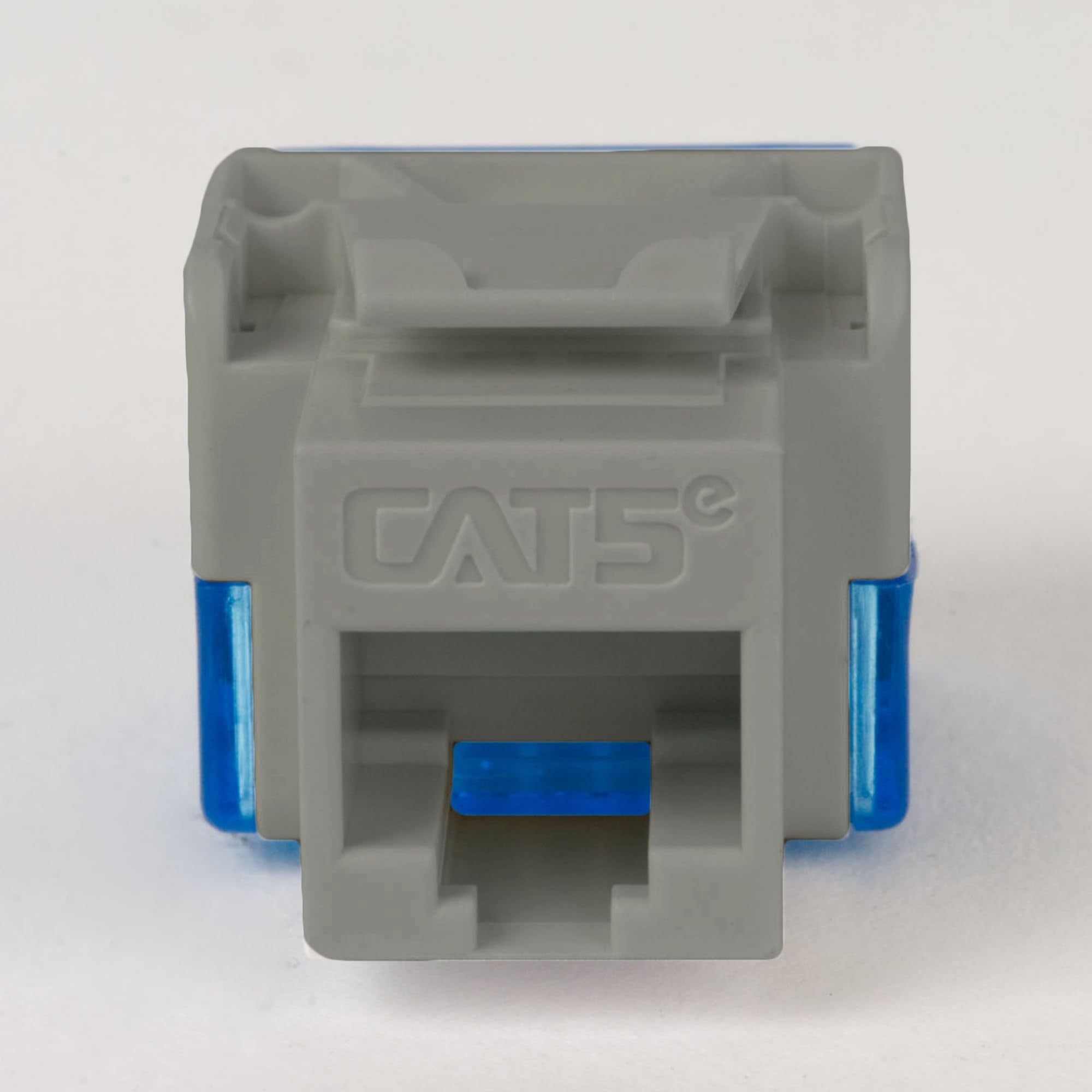 ICC CAT5e Keystone Jack with Inline IDC No Pair Split Wiring (Easier Termination) UL Listed PoE++ TAA VoIP Compliant for Wall Plate or Patch Panel, Works with JackEasy Termination Tool, Gray