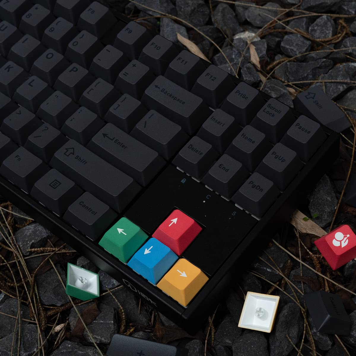 Pbt Gray Keycaps Set Cherry Profile Retro Dye Sub Keycaps 130 Keys Custom Minimalist Key Caps For 60% 65% 70% 75% Cherry Gateron
