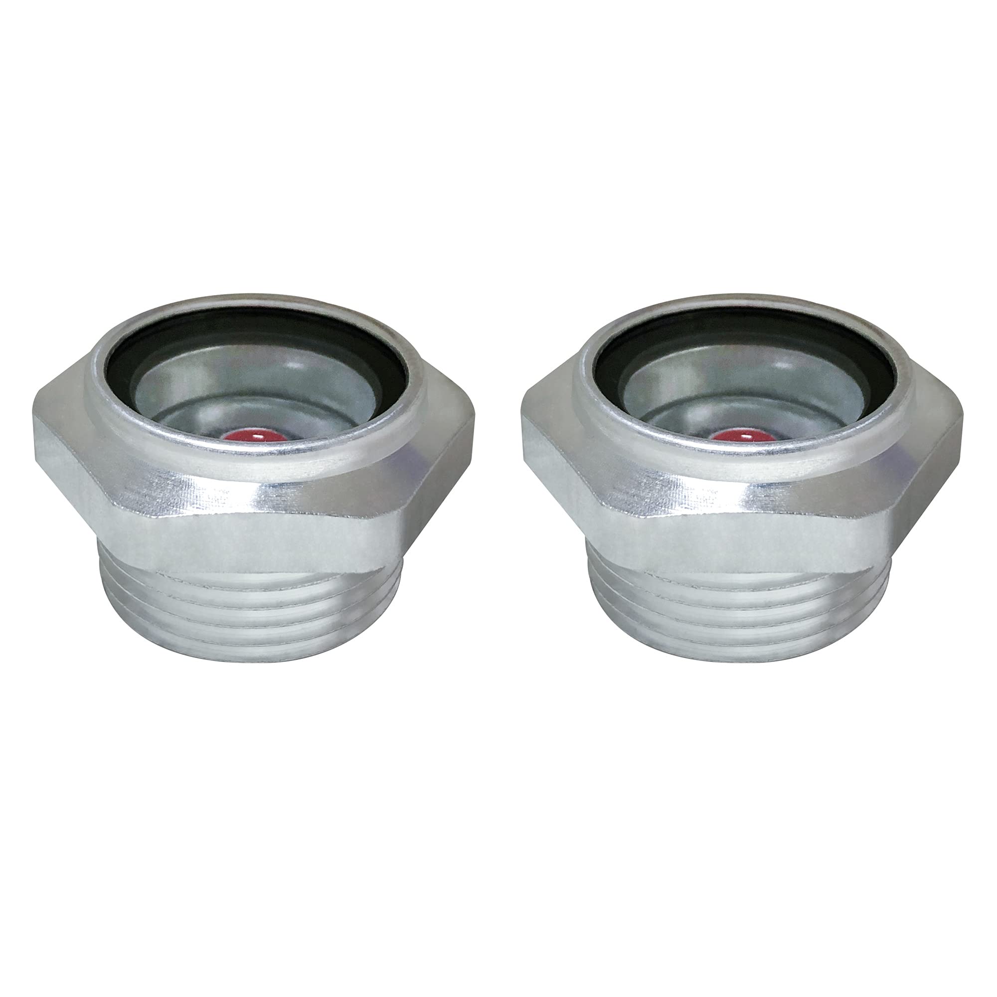 Air Compressor Sight Glass 1Inch Npt Male Aluminum Alloy Hex Oil Sight Glass Window Oil Liquid Level Gauge For Air Compressor Ge