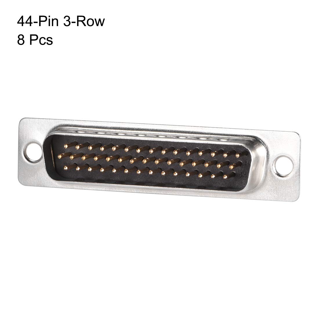 Uxcell D Sub Connector Male Plug 44 Pin 3 Row Port Terminal Breakout Solder Type For Mechanical Equipment Cnc Computers Black Pa