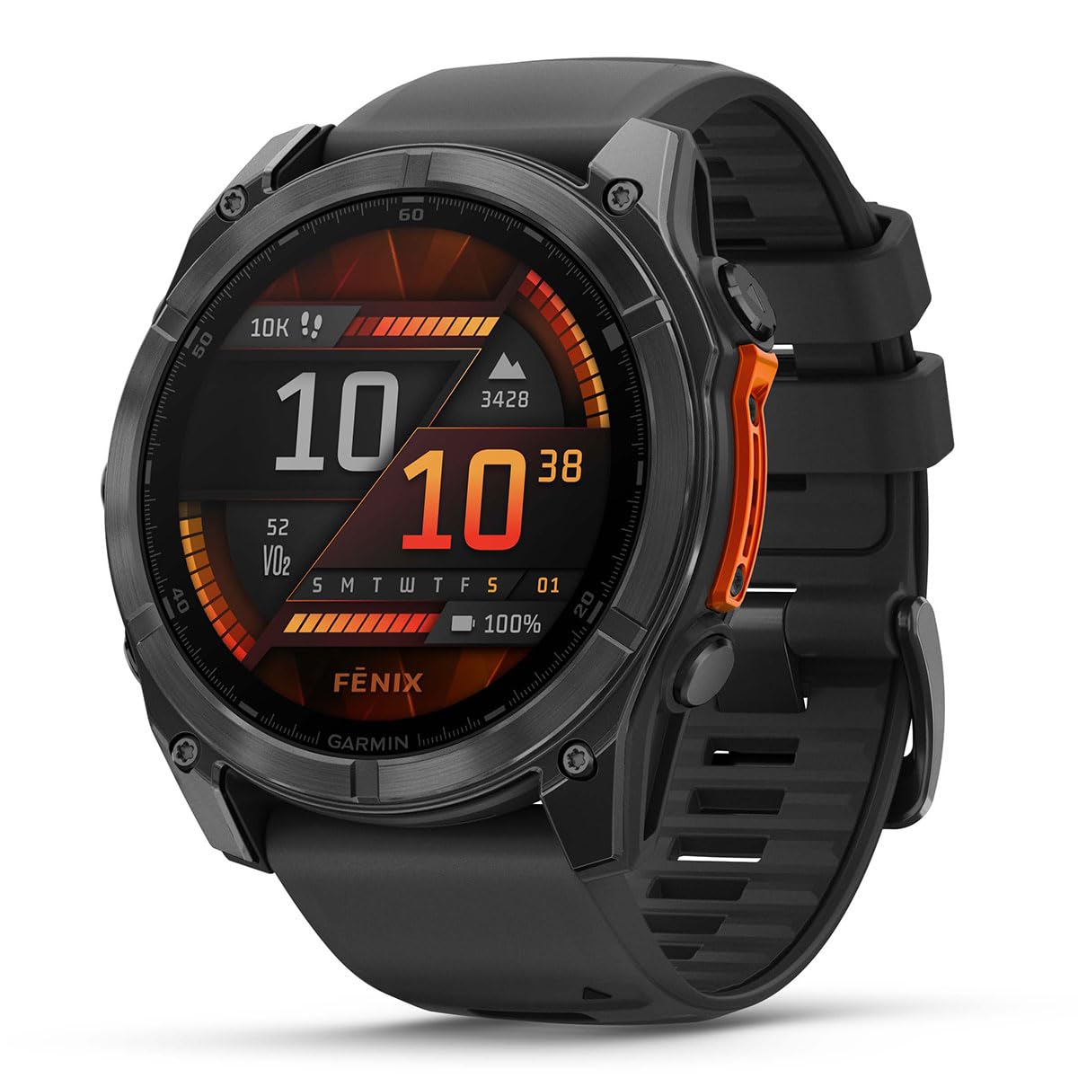 Playbetter Garmin Fenix 8 Amoled (51Mm, Slate Gray/Black) Multisport Gps Smartwatch Bundle - 1.4    Touchscreen, Built-In Led Fl