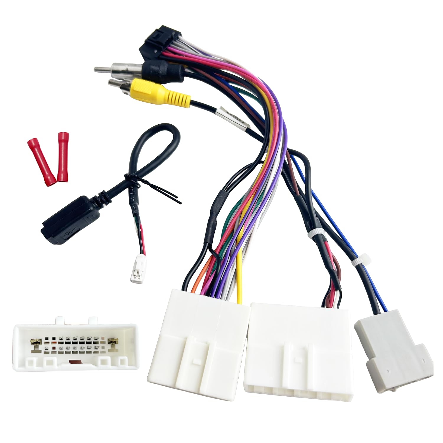 16Pin ISO Aftermarket Radio Harness Adapter for Nissan 2010-2017 with Radio Antenna Adapter, 16Pin Android Car Stereo Wiring Har