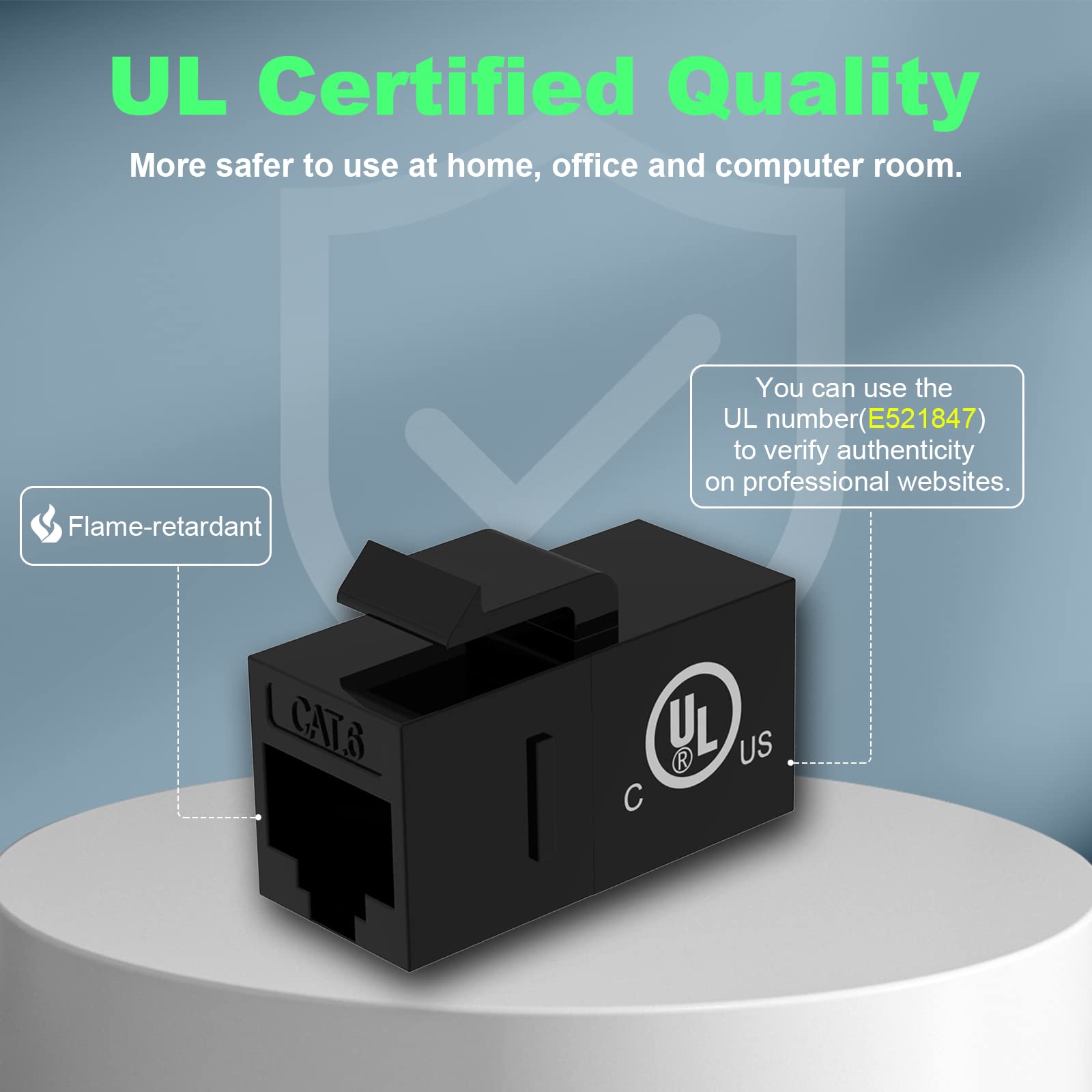 Vce Cat6 Rj45 Keystone Couplers (Ul Listed), 25-Pack Ethernet Keystone Jack Female To Female Utp For Cat6/Cat5E/Cat5 Network Cab