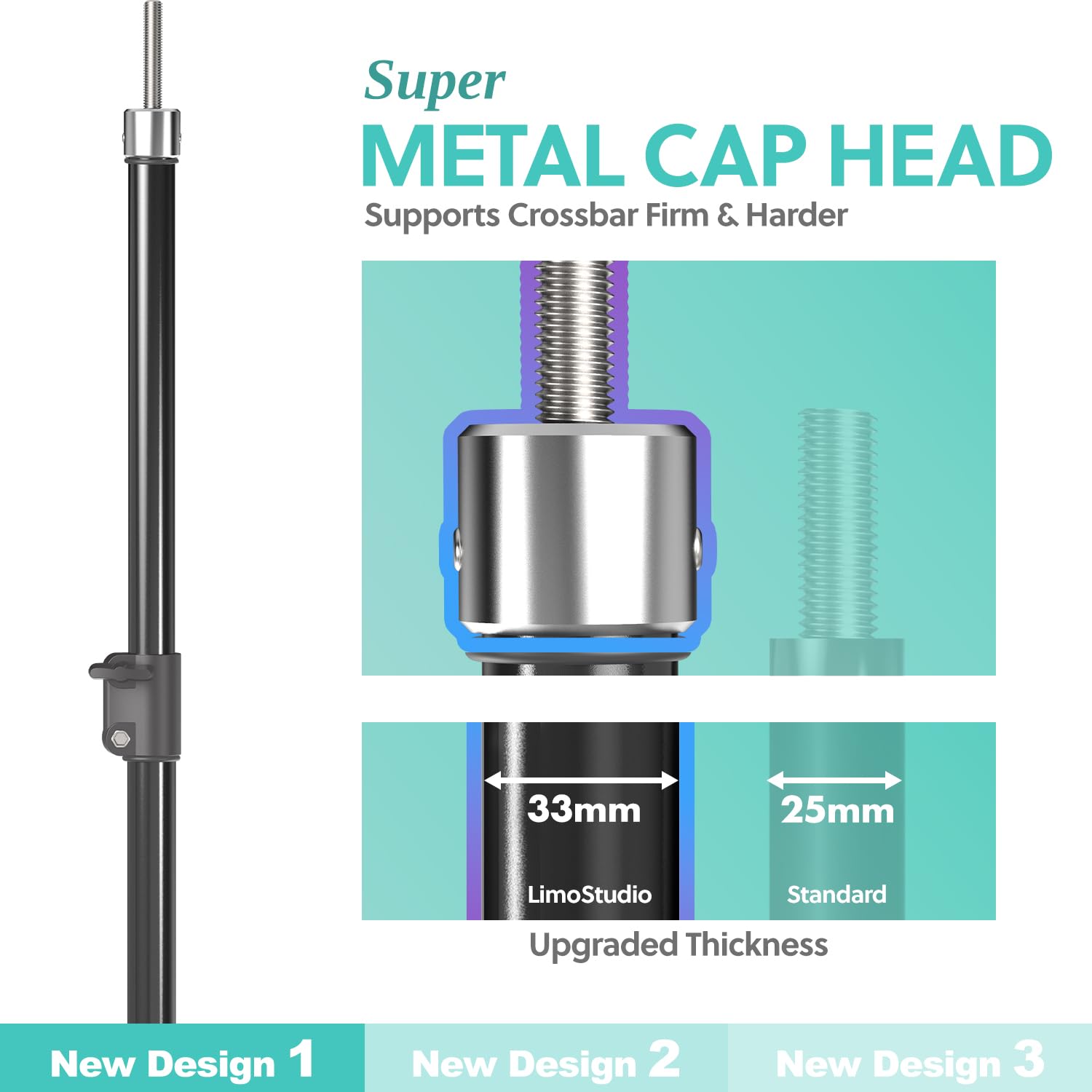 Limostudio 10 Ft. (W) 9.6 Ft. (H) Backdrop Stands Background Support System Kit With Spring Clamps And Carry Bag Case, Photo Vid