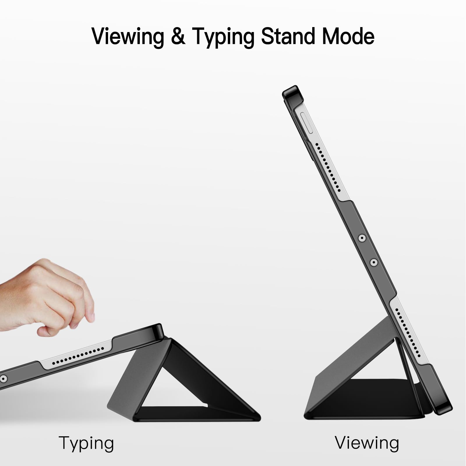 Jetech Case For Ipad Pro 11 Inch, 2022/2021/2020 Model, Slim Stand Hard Back Shell Smart Cover With Auto Wake/Sleep (Black)