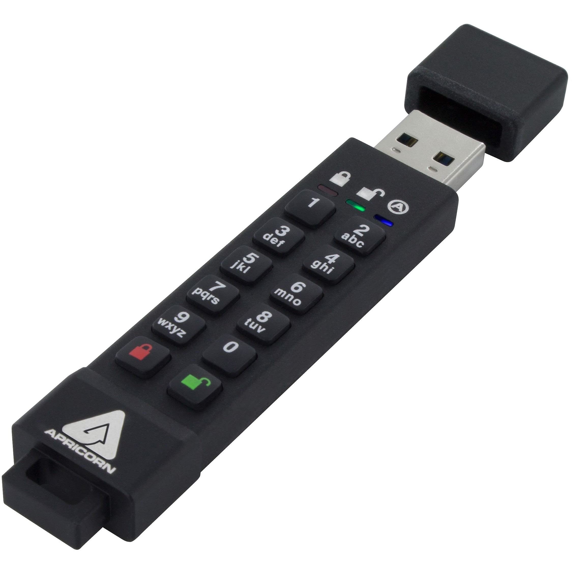 Apricorn 16Gb Aegis Secure Key 3Z 256 Bit Aes Xts Hardware Encrypted Fips 140 2 Level 3 Validated Secure Usb 3.0 Flash Drive (As
