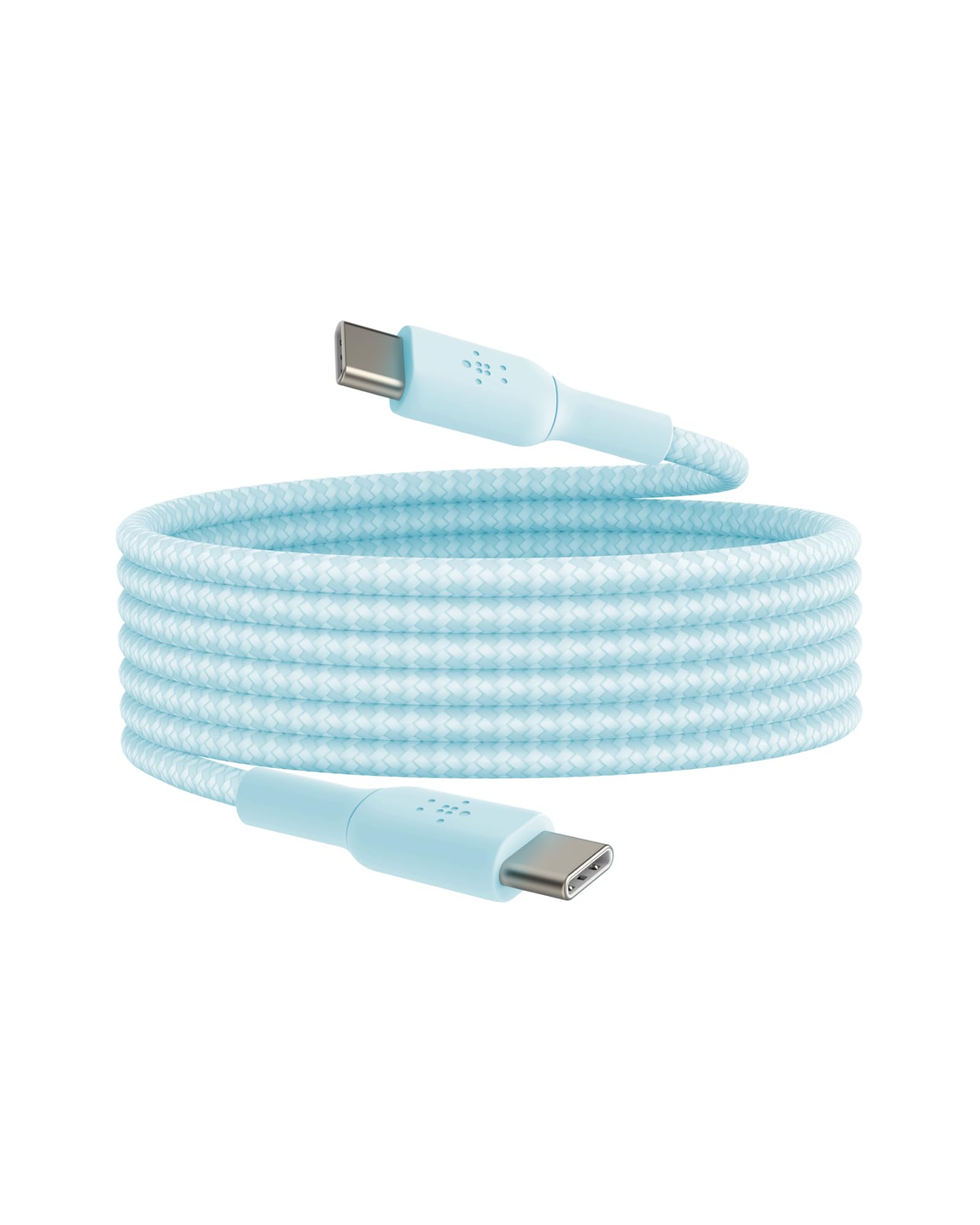 Belkin BoostCharge (2M/6.6ft) Braided USB-C to USB-C Cable for iPhone 16, iPhone 16 Pro, iPhone 16 Pro Max, Galaxy S25, S24, Gal