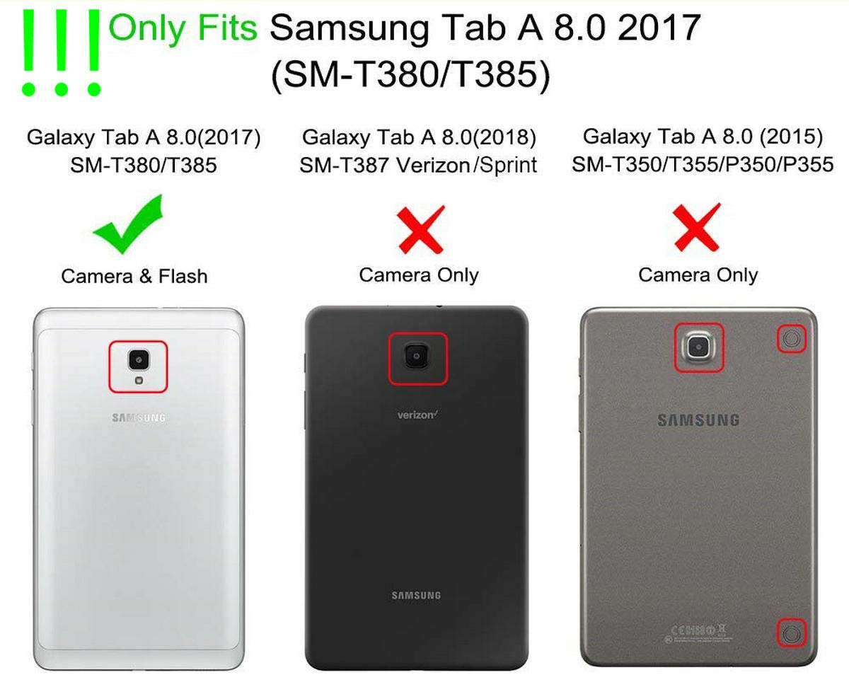 Kepuch Custer Case For Samsung Galaxy Tab A 8.0 2017 T380 T385, Pu Leather Case Cover For Samsung Galaxy Tab A 8.0 2017 T380 T38