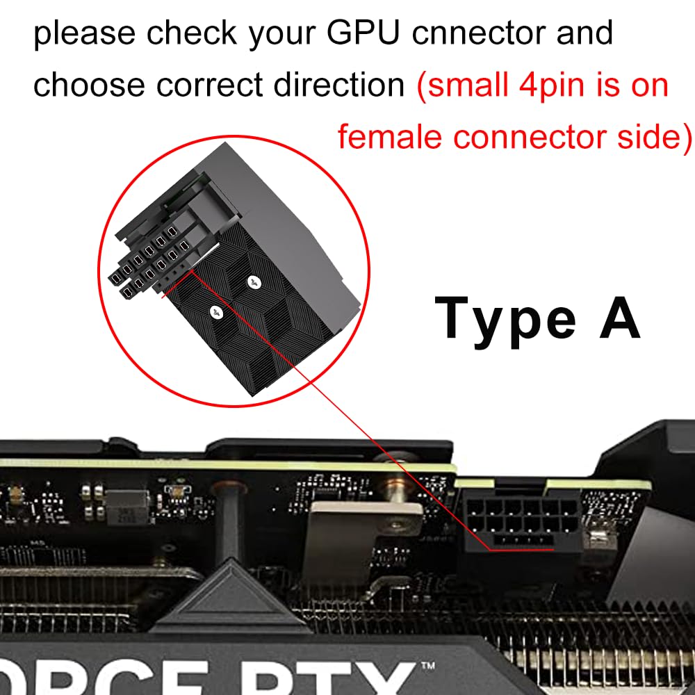 12Vhpwr 90 Degree Adapter: 16 Pin Gpu Power Connector 600W Pcie5.0 Right Angle Power Adapter For 12+4Pin Rtx 3090Ti 4070Ti 4080
