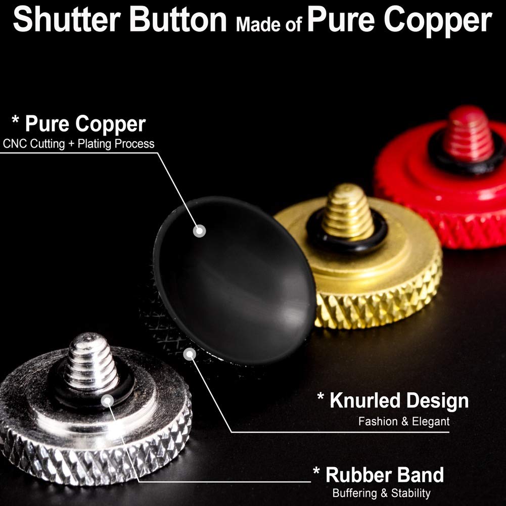 Camera Shutter Button (2 Pack/Black) Upscale And Delicate Soft Shutter Release Button