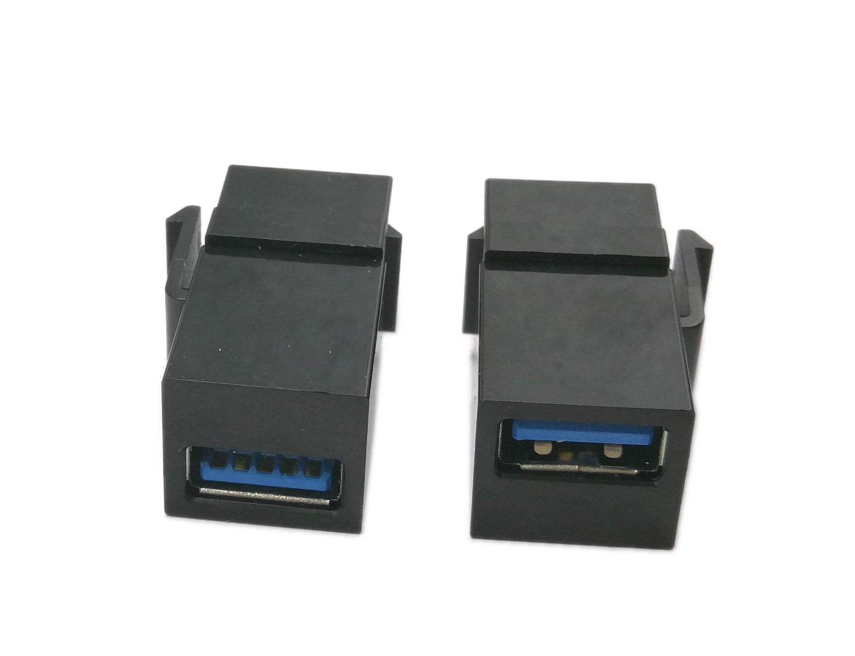 Usb 3.0 Keystone Jack Inserts, Zdycgtime (2-Pack) Usb 3.0 Adapters Female To Female Connector For Wall Plate Outlet Panel(Black