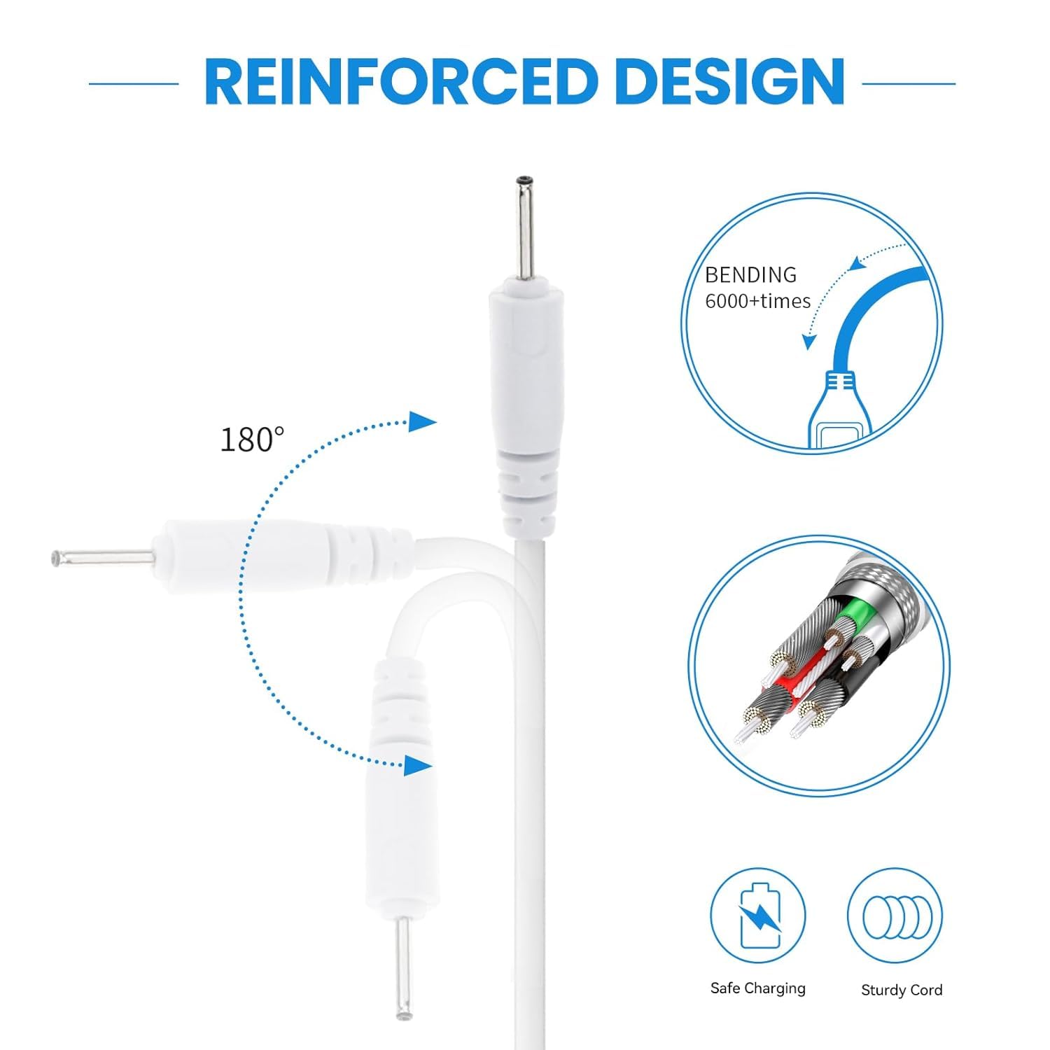 E Ecsem Charging Cable Compatible With Huion P80/Gt P80/Pf150/Pe330/Q11K V1/Gt 185/H610 Pro Drawing Tablet Rechargeable Pen, Rep