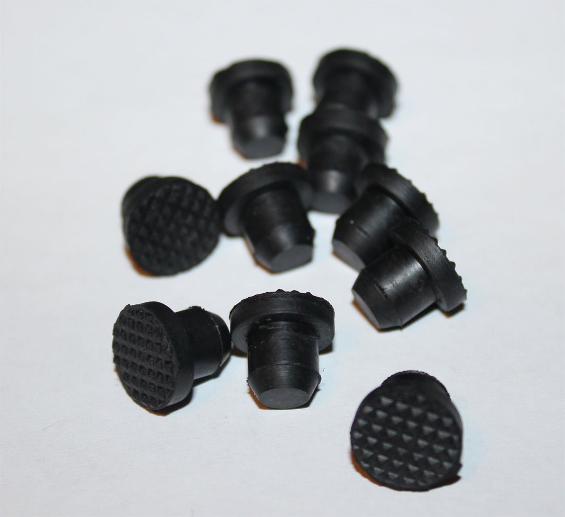 Black Rubber Buttons Piano Cabinet Bumpers 1/2'' Diameter Steinway