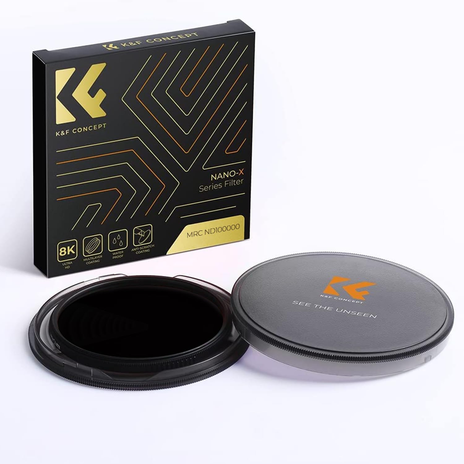 K&F Concept 95Mm Nd100000 Nd Camera Lens Filter,16.6 Stops Fixed Neutral Density Filter With 28 Multi Layer Coatings Waterproof