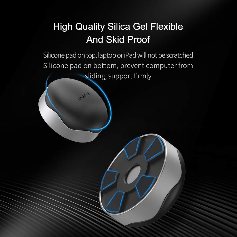 Laptop Cooling Pad, Hagibis Ergonomic Laptop Stand Small Invisible Cooler Ball Portable Magnetic Foot Heat For Macbook Pro Compu
