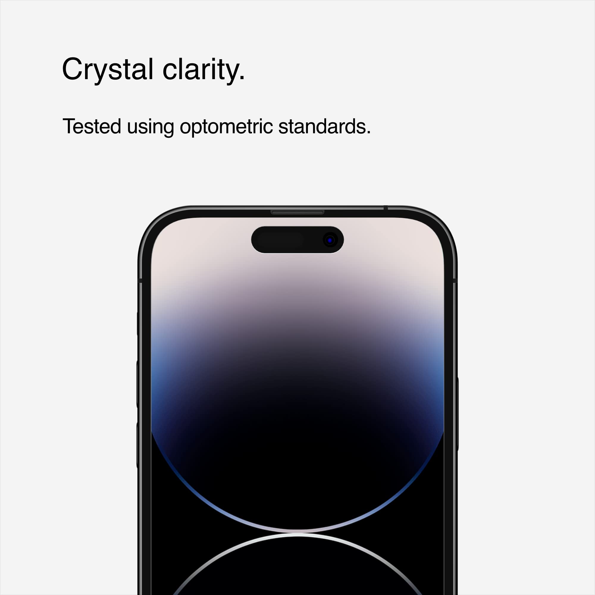 Belkin ScreenForce TemperedGlass Privacy Screen Protector for iPhone 14 Pro   Treated Surface with Anti Fingerprint Coating and Included Easy Align Tray for Bubble Free Application