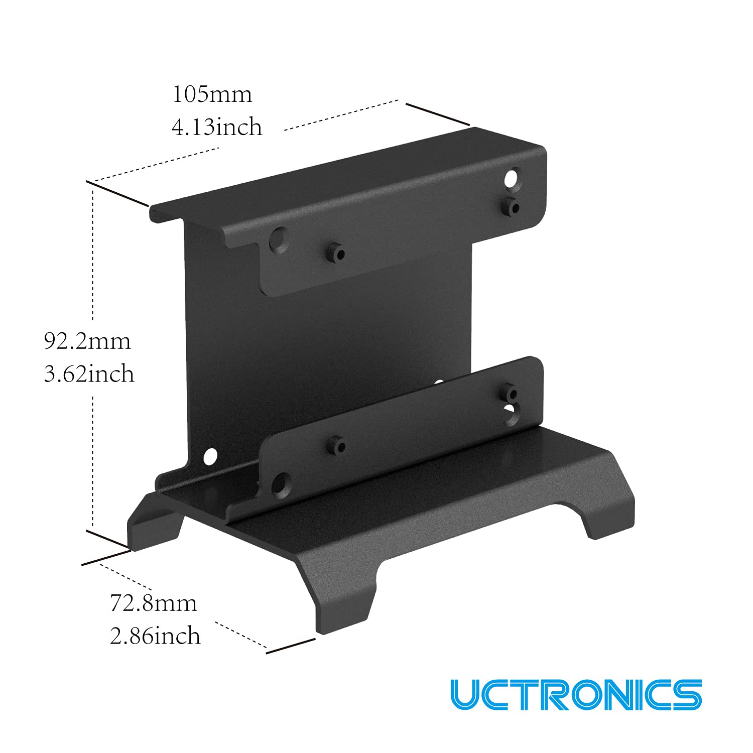 Uctronics For Raspberry Pi Ssd Case, Pi Nas Metal Vertical Stand For Dual 2.5    Ssds And Pi 5, 4, 3B/3B+ And Other B Models