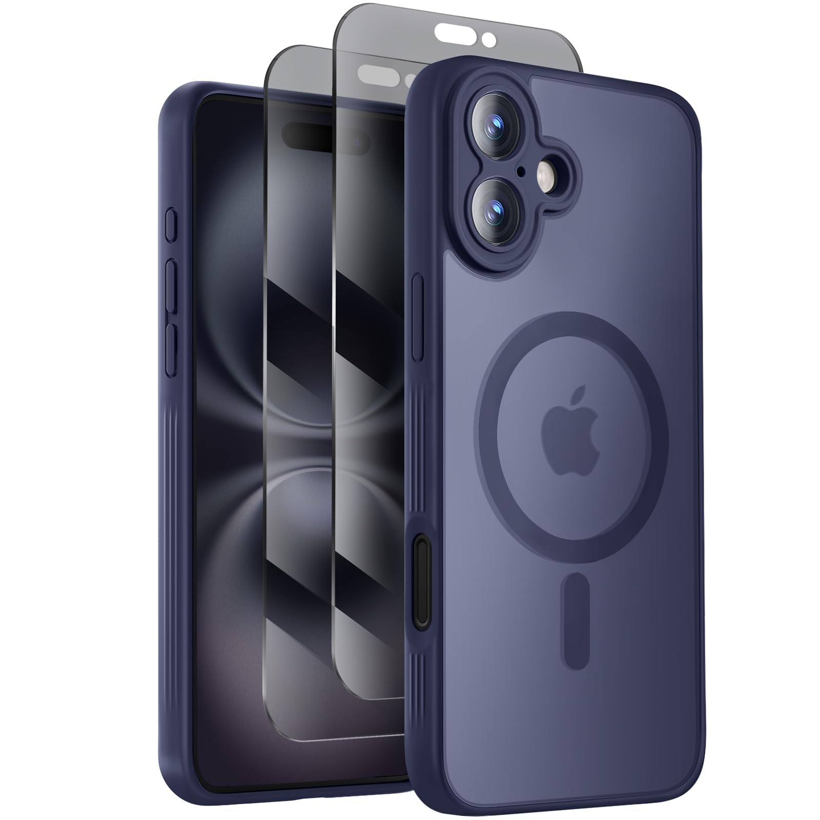 Symcele Designed For Iphone 16 Case, Compatible With Magsafe, With Privacy Screen Protectors X2, [Camera Protection] [15Ft Milit