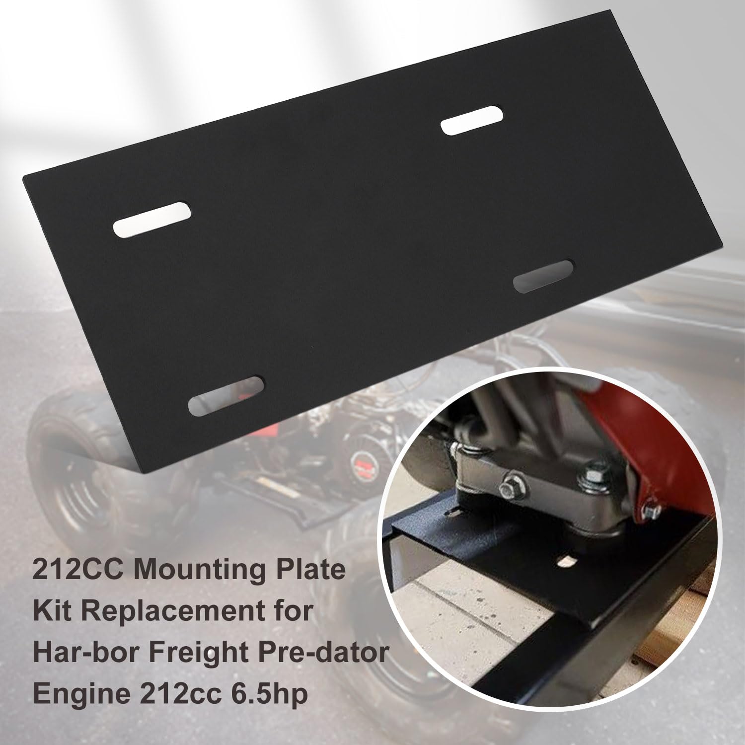 Mounting Plate Kit Compatible With Harbor Freight Predator Engine 212Cc 6.5Hp, Predator Mounting Plate, Engine Mount Plate Kit W