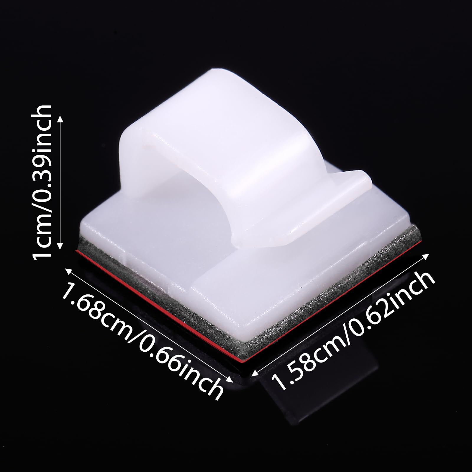 Maitys 60 Pieces Outdoor Cable Clips Christmas Adhesive Hooks Cable Management Clips Wire Light Clips Cord Hider Organizer For F