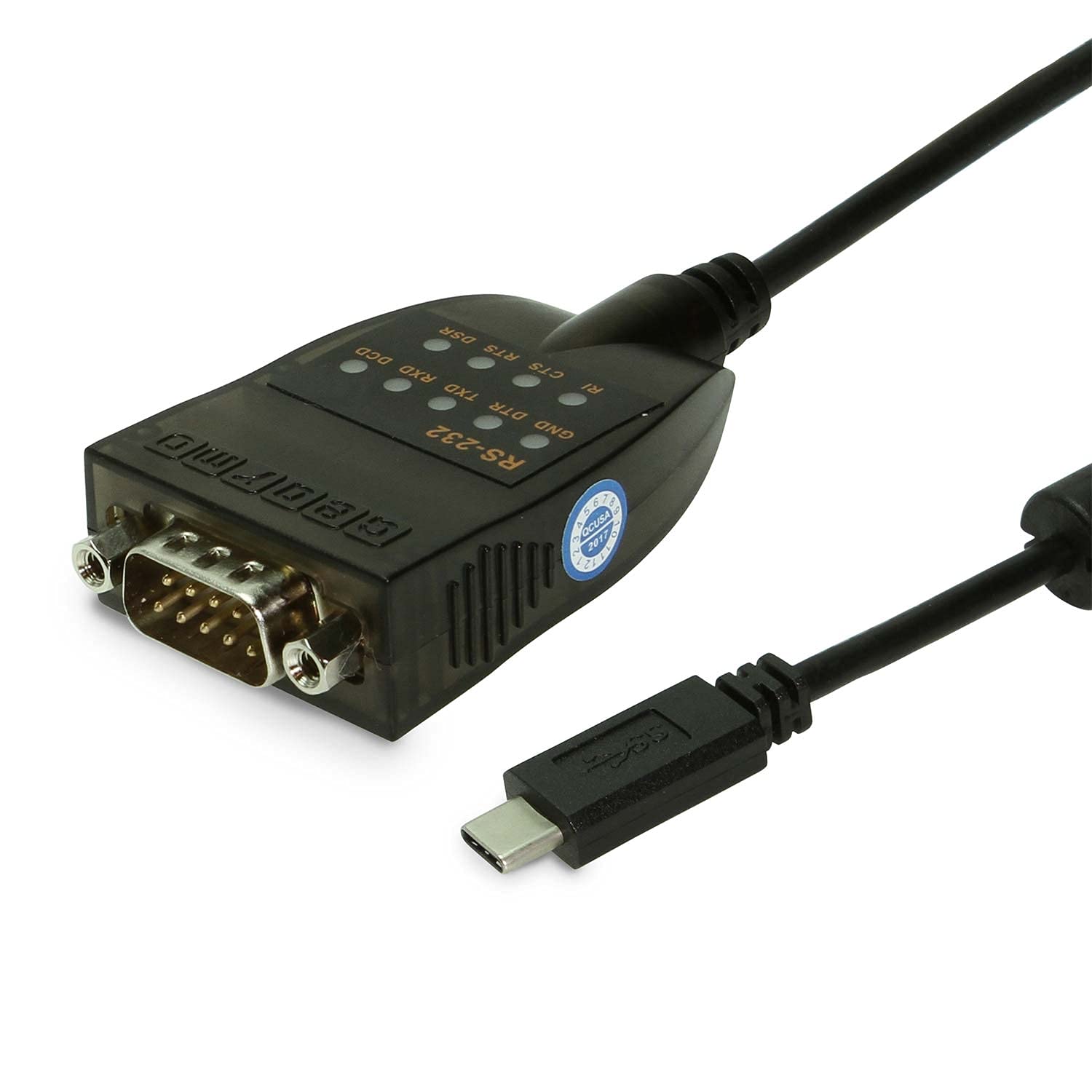 Gearmo Usb C 2.0 To Serial Rs 232 Adapter W/Led Indicators